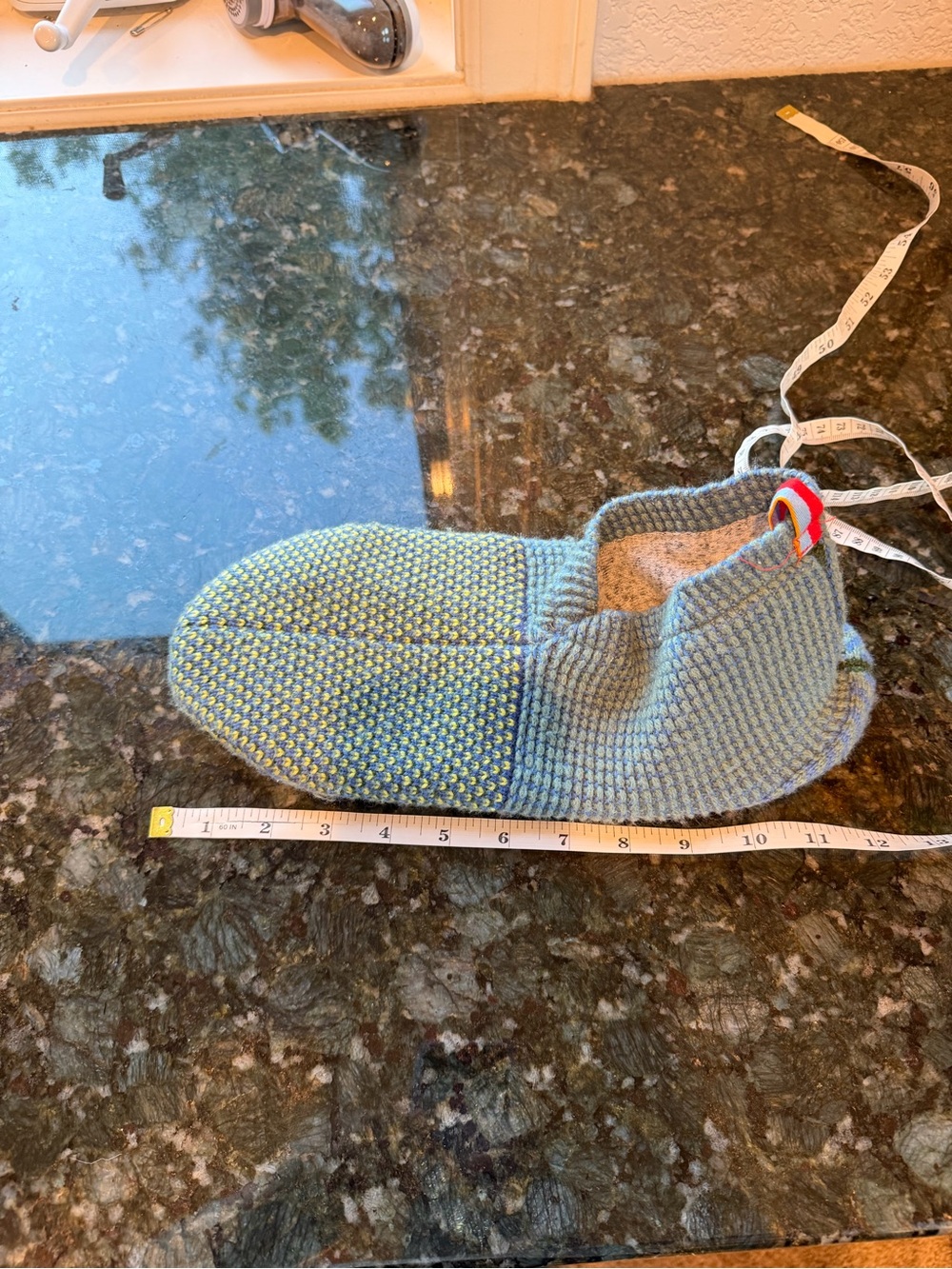 NWOT BOMBAS The gripper Slipper Cozy Indoor Slipper. Green Blue Colorway. SZ XL - Picture 6 of 6